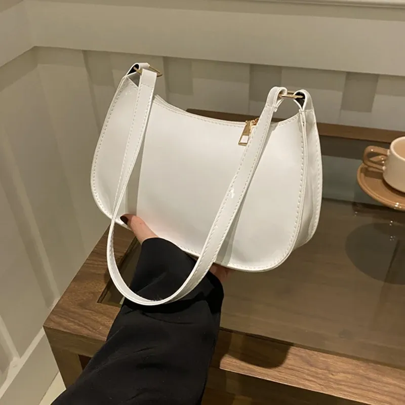 Retro Solid Color PU Leather Shoulder Bag - Women's Fashion Underarm Handbag, Casual Hobo Purse for Ladies showcase 25