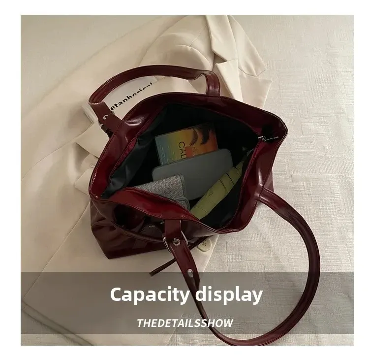 Ethnic Style Medium Tote Handbag for Women - Versatile Synthetic Leather & Canvas Daily Bag showcase 6