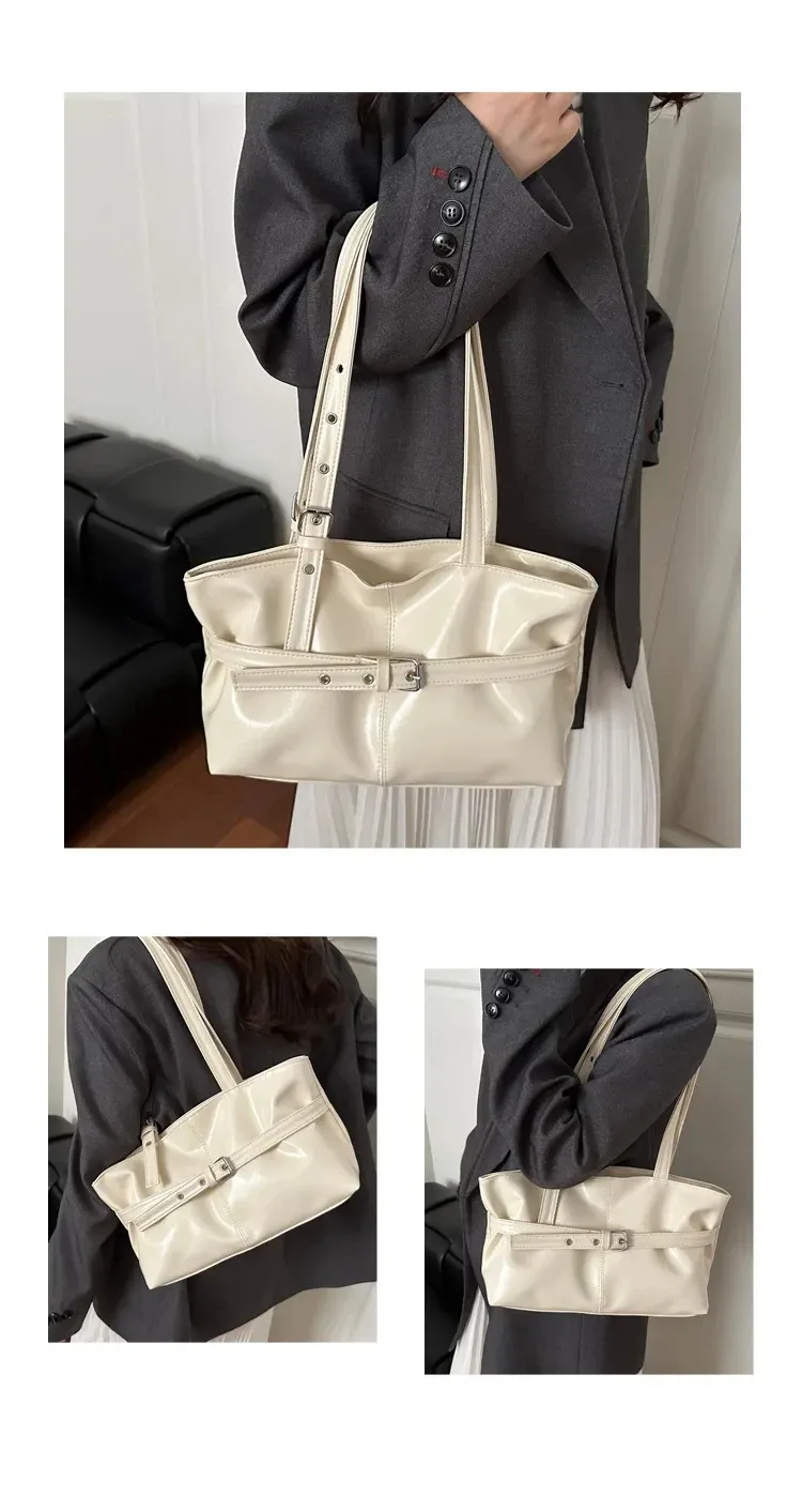 Ethnic Style Medium Tote Handbag for Women - Versatile Synthetic Leather & Canvas Daily Bag showcase 10