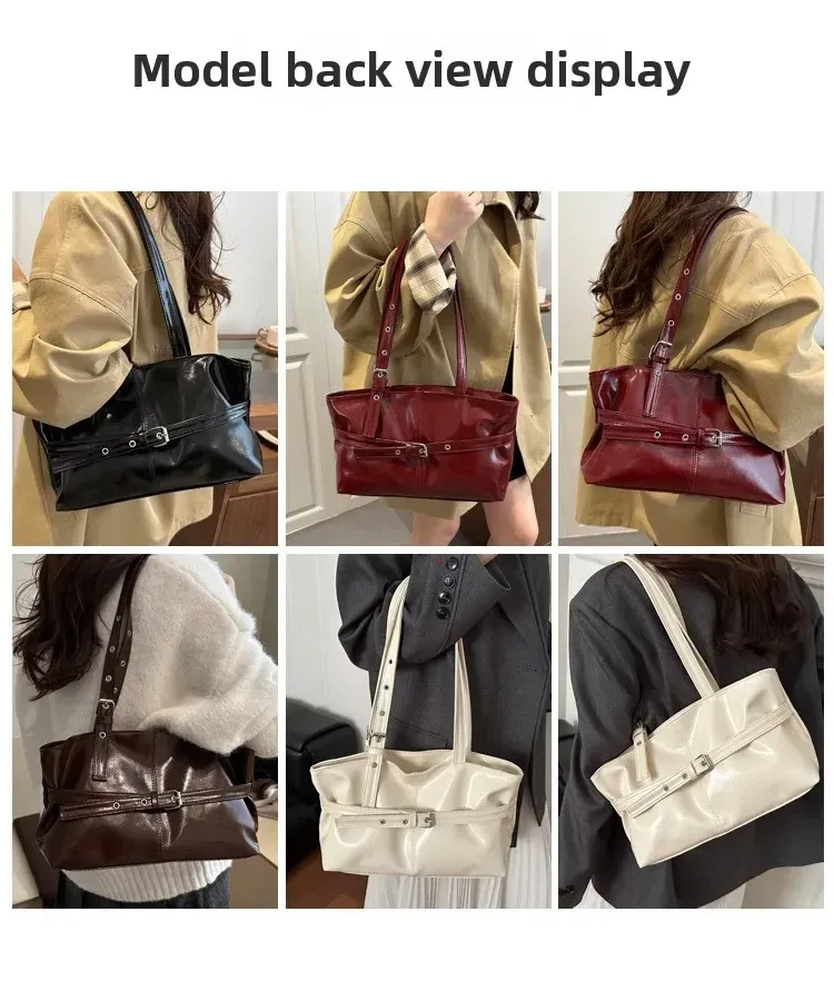 Ethnic Style Medium Tote Handbag for Women - Versatile Synthetic Leather & Canvas Daily Bag showcase 9