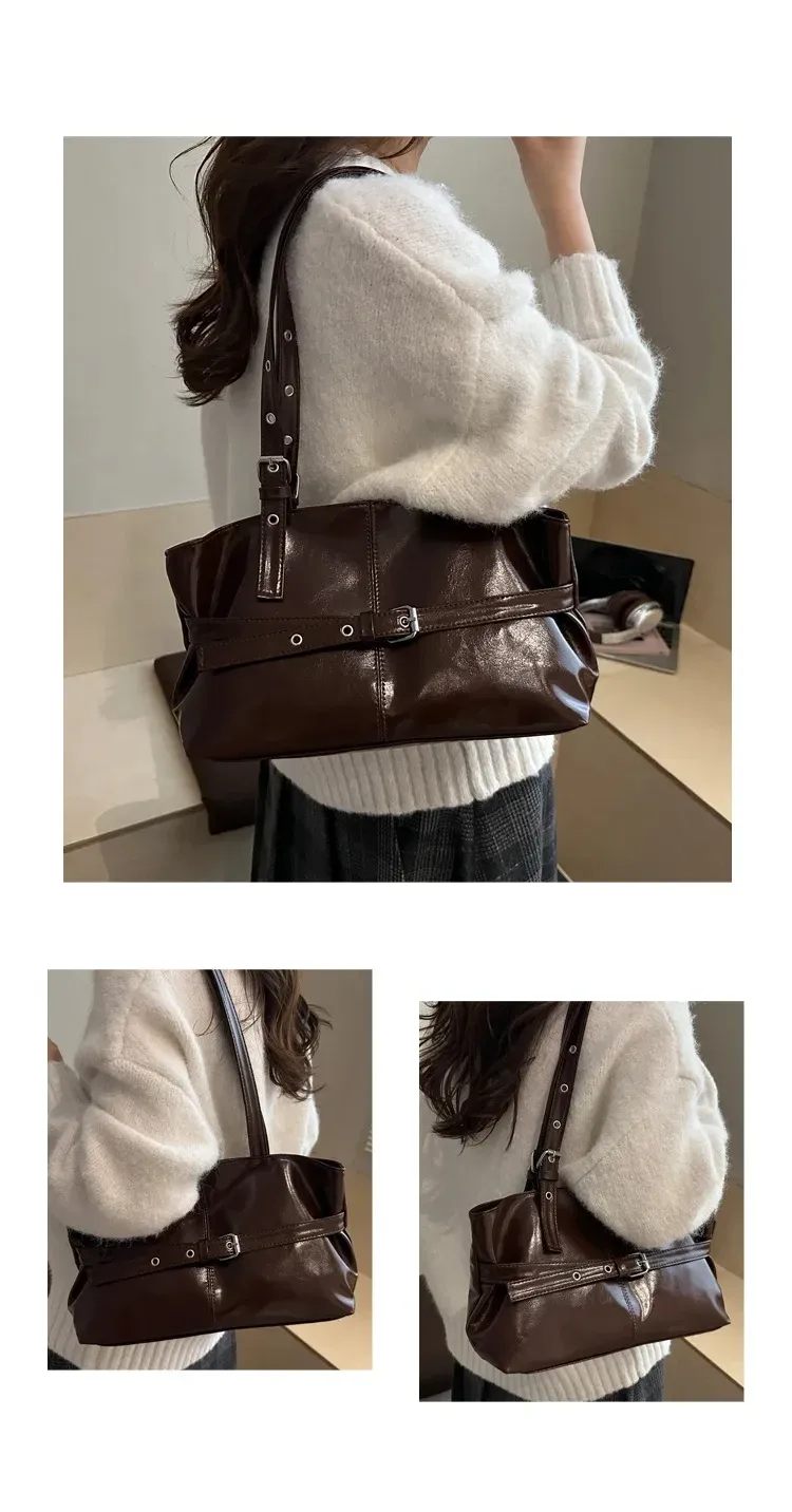 Ethnic Style Medium Tote Handbag for Women - Versatile Synthetic Leather & Canvas Daily Bag showcase 11