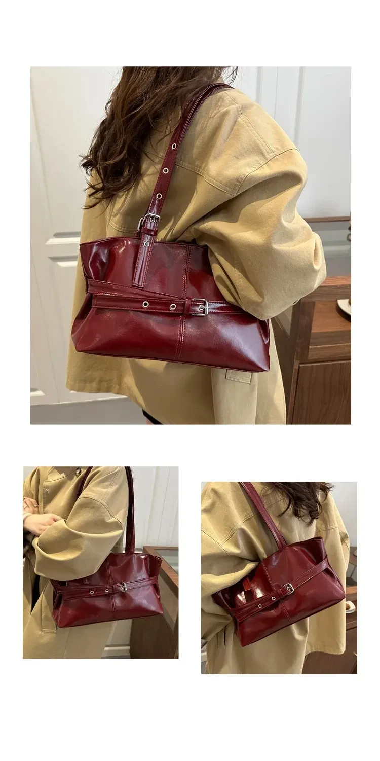 Ethnic Style Medium Tote Handbag for Women - Versatile Synthetic Leather & Canvas Daily Bag showcase 12