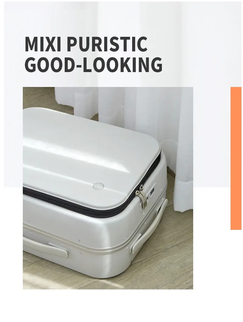 Mixi Patent Design Aluminum Frame Carry-On Luggage - 18" 20" 24" Rolling Suitcase with TSA Lock, Rock-Proof Laptop Compartment, 8 Spinner Wheels, and 3-Year Warranty showcase 13