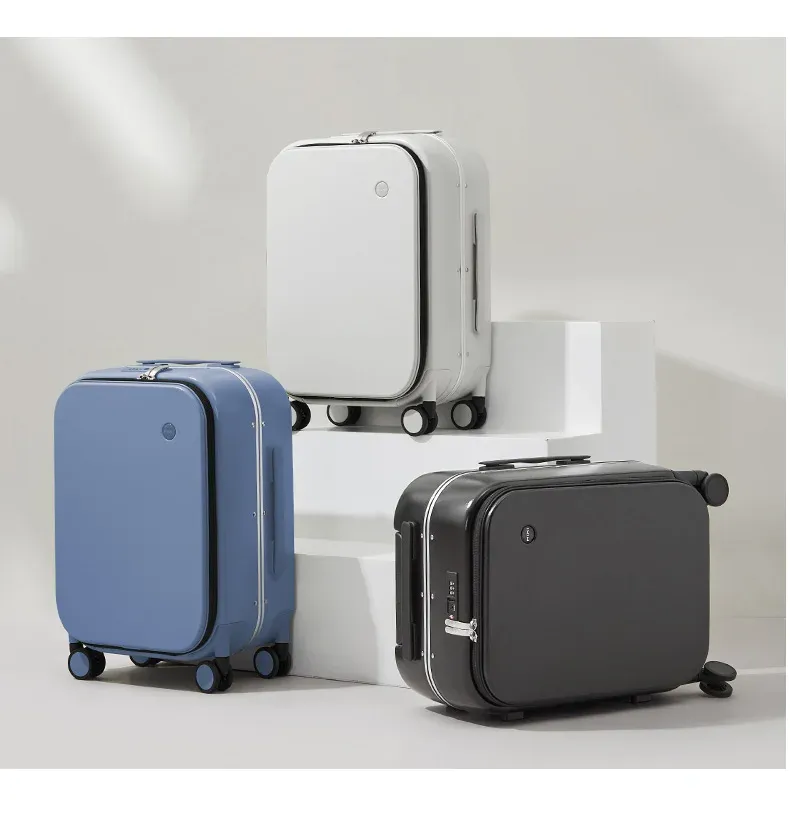 Mixi Patent Design Aluminum Frame Carry-On Luggage - 18" 20" 24" Rolling Suitcase with TSA Lock, Rock-Proof Laptop Compartment, 8 Spinner Wheels, and 3-Year Warranty showcase 8