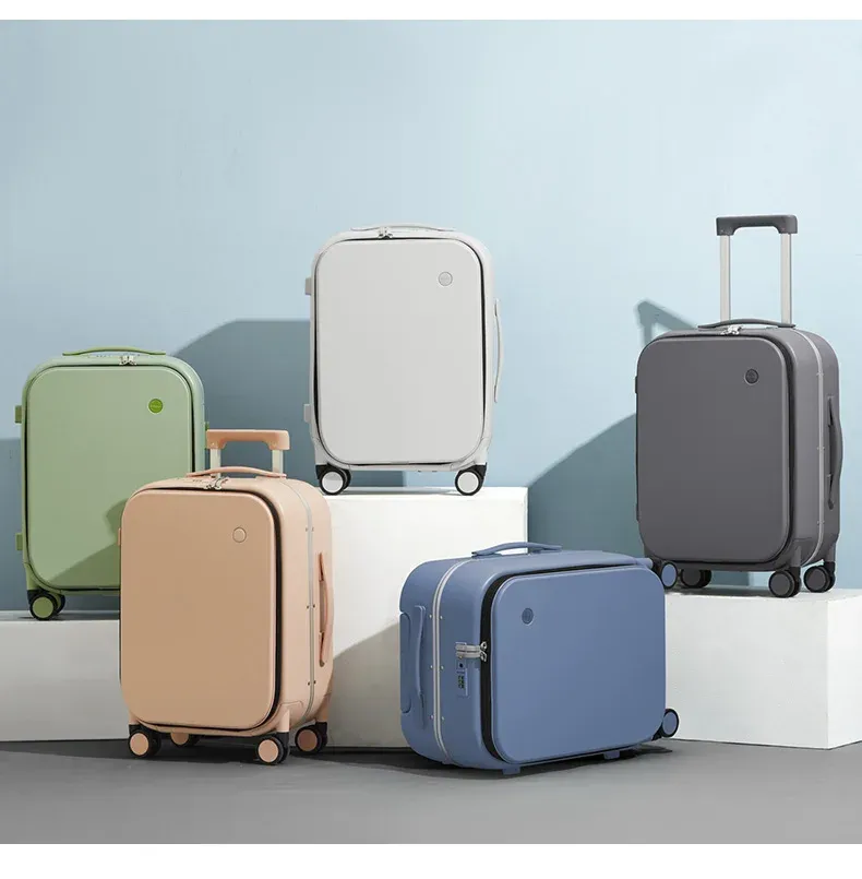 Mixi Patent Design Aluminum Frame Carry-On Luggage - 18" 20" 24" Rolling Suitcase with TSA Lock, Rock-Proof Laptop Compartment, 8 Spinner Wheels, and 3-Year Warranty showcase 7