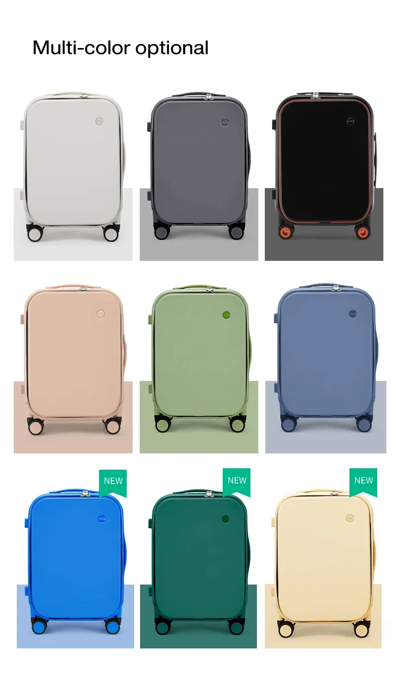 Mixi Patent Design Aluminum Frame Carry-On Luggage - 18" 20" 24" Rolling Suitcase with TSA Lock, Rock-Proof Laptop Compartment, 8 Spinner Wheels, and 3-Year Warranty showcase 32