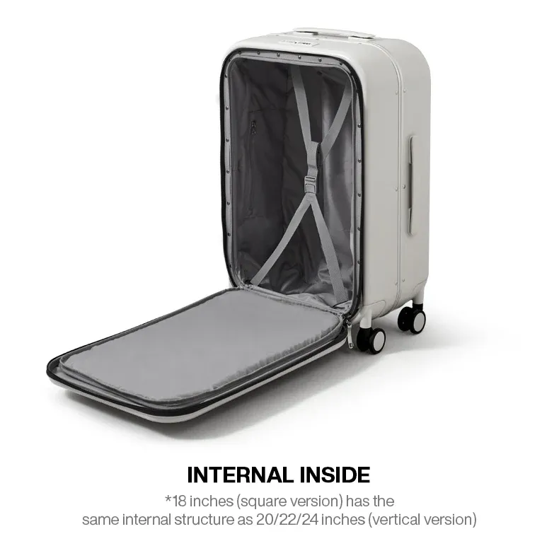 Mixi Patent Design Aluminum Frame Carry-On Luggage - 18" 20" 24" Rolling Suitcase with TSA Lock, Rock-Proof Laptop Compartment, 8 Spinner Wheels, and 3-Year Warranty showcase 35