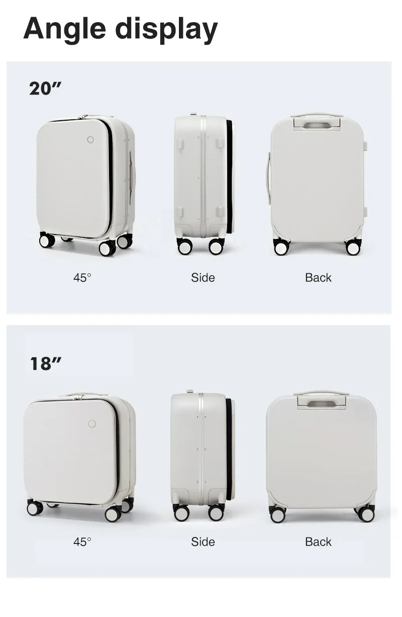 Mixi Patent Design Aluminum Frame Carry-On Luggage - 18" 20" 24" Rolling Suitcase with TSA Lock, Rock-Proof Laptop Compartment, 8 Spinner Wheels, and 3-Year Warranty showcase 33