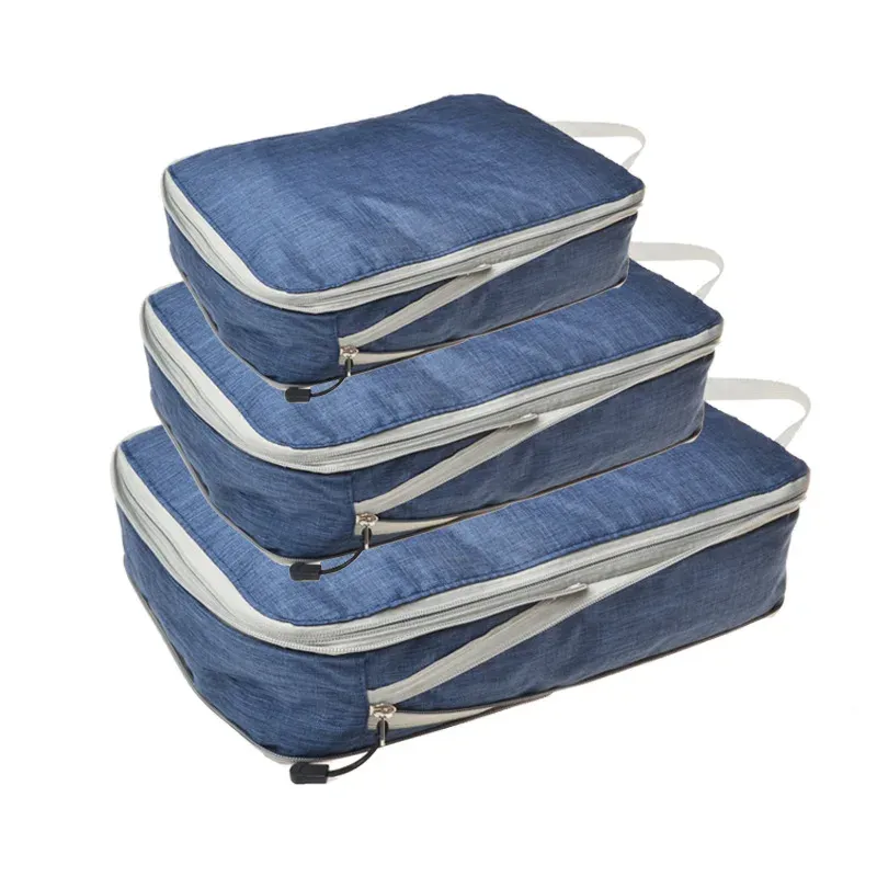 Foldable Compressible Packing Cubes Set - Waterproof Nylon Travel Storage Bags, Portable Luggage Organizers with Handbag for Suitcase showcase 10