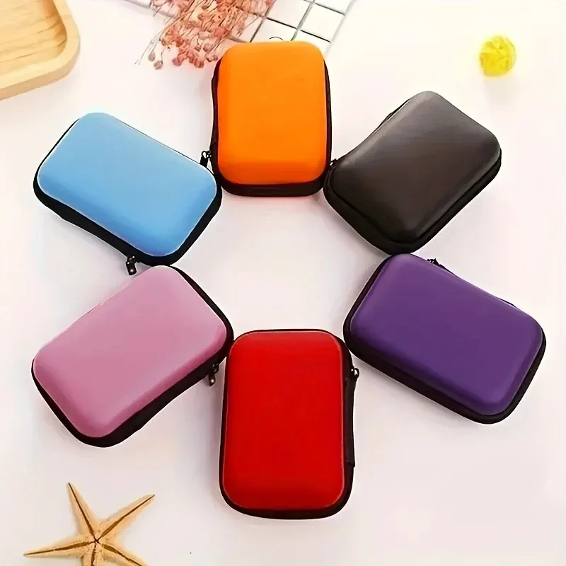 Portable Waterproof EVA Card Storage Bag & Headphone Case - Travel Organizer for Data Cables & Accessories thumbnail 1