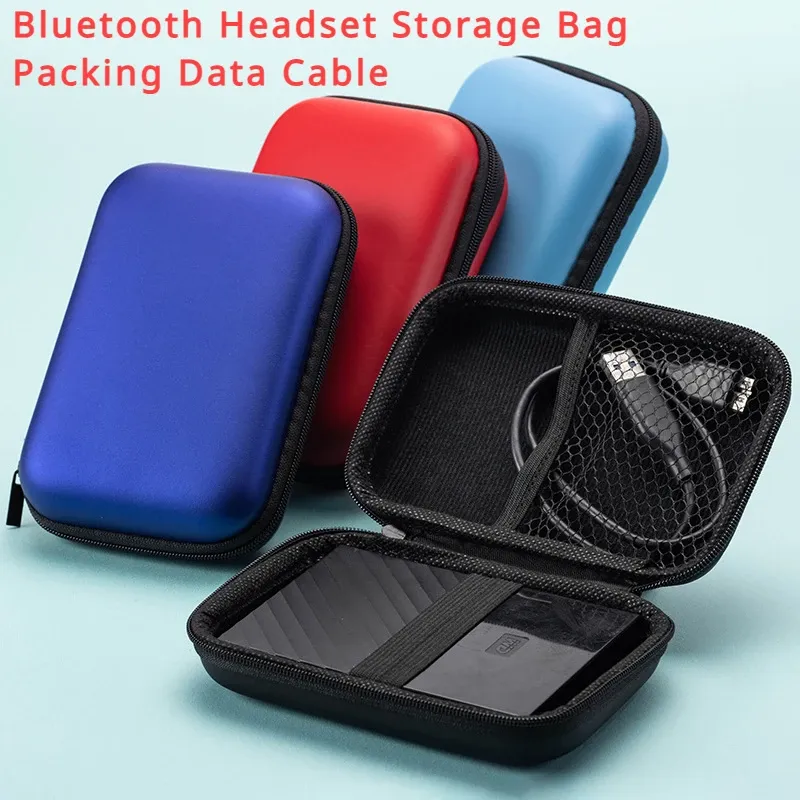 Portable Waterproof EVA Card Storage Bag & Headphone Case - Travel Organizer for Data Cables & Accessories thumbnail 3