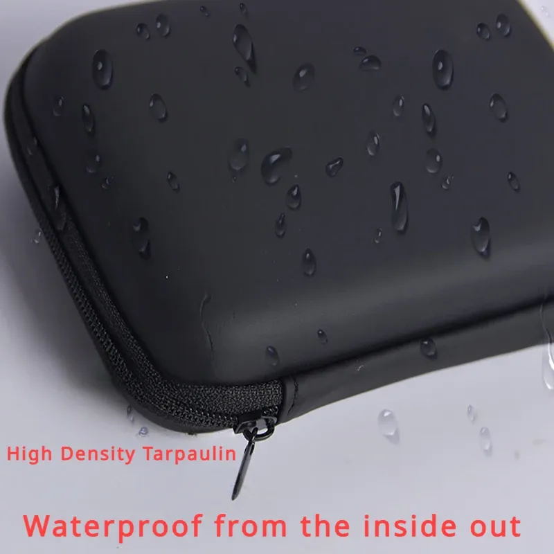 Portable Waterproof EVA Card Storage Bag & Headphone Case - Travel Organizer for Data Cables & Accessories thumbnail 6