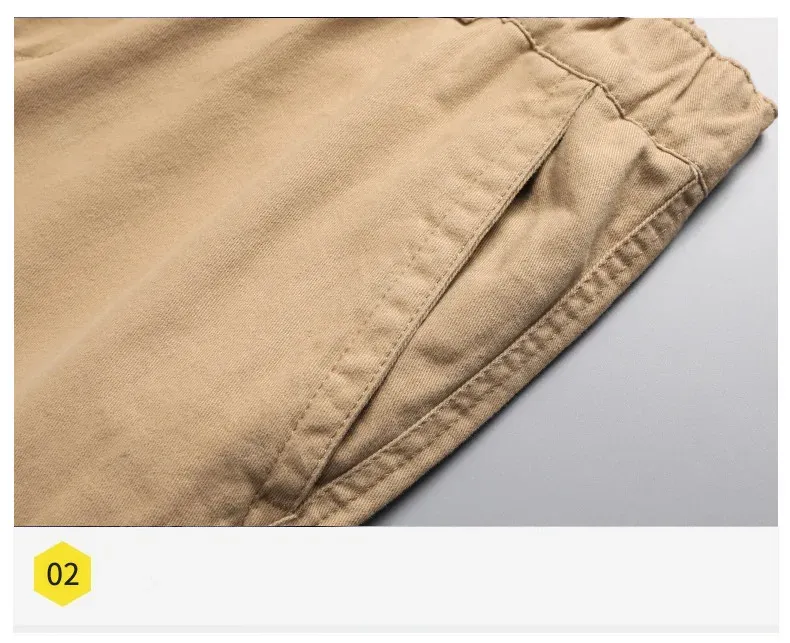 Men's Loose Fit Cotton Overalls Tactical Jogging Pants with Large Pockets Elastic Waist Casual Work Trousers for Outdoor Sports showcase 14
