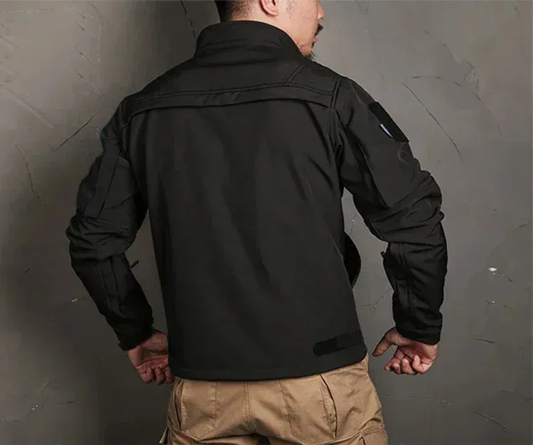 Waterproof Shark Skin Tactical Jacket & Cargo Pants Set for Men - Thicken Fleece Lined, Windproof, Soft Shell Combat Gear for Outdoor Activities showcase 17