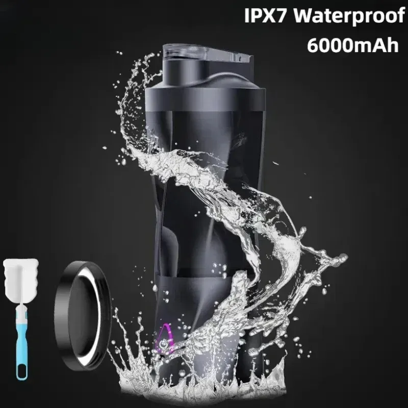 Portable Electric Juicer Blender 700ML USB Rechargeable Smoothie Maker with 360W Motor, Anti-Jamming Blades, and Leak-Proof Travel Lid for Outdoor & Home Use thumbnail 2