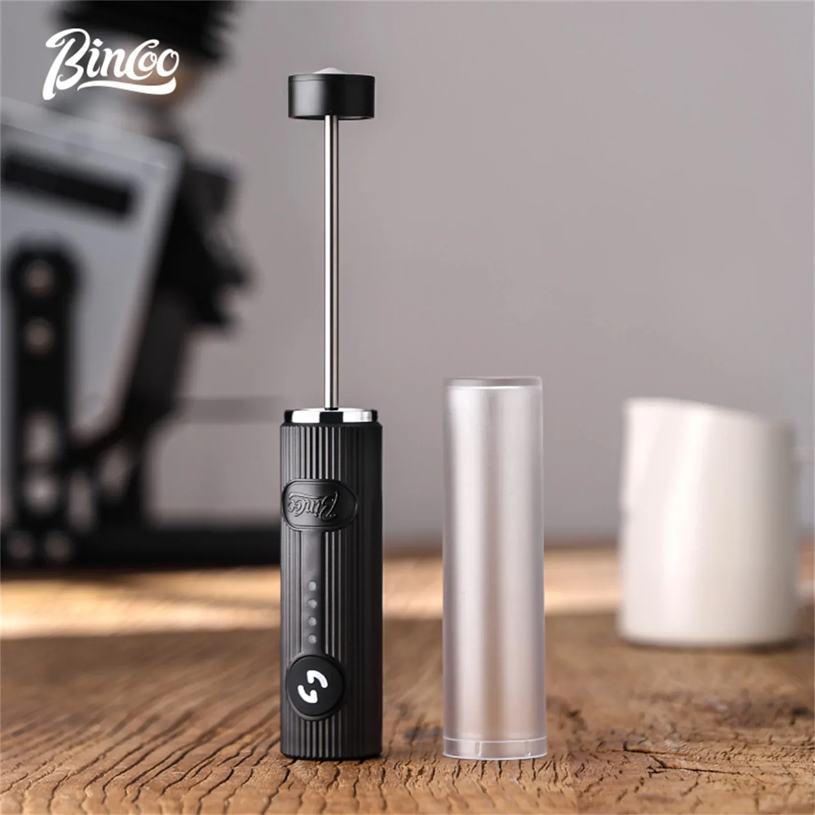 Bincoo USB Rechargeable Coffee Frother, 2 Speeds Electric Milk Mixer for Lattes, Cappuccinos, Hot Chocolate, Egg Beater, Kitchen Cooking Tool thumbnail 1