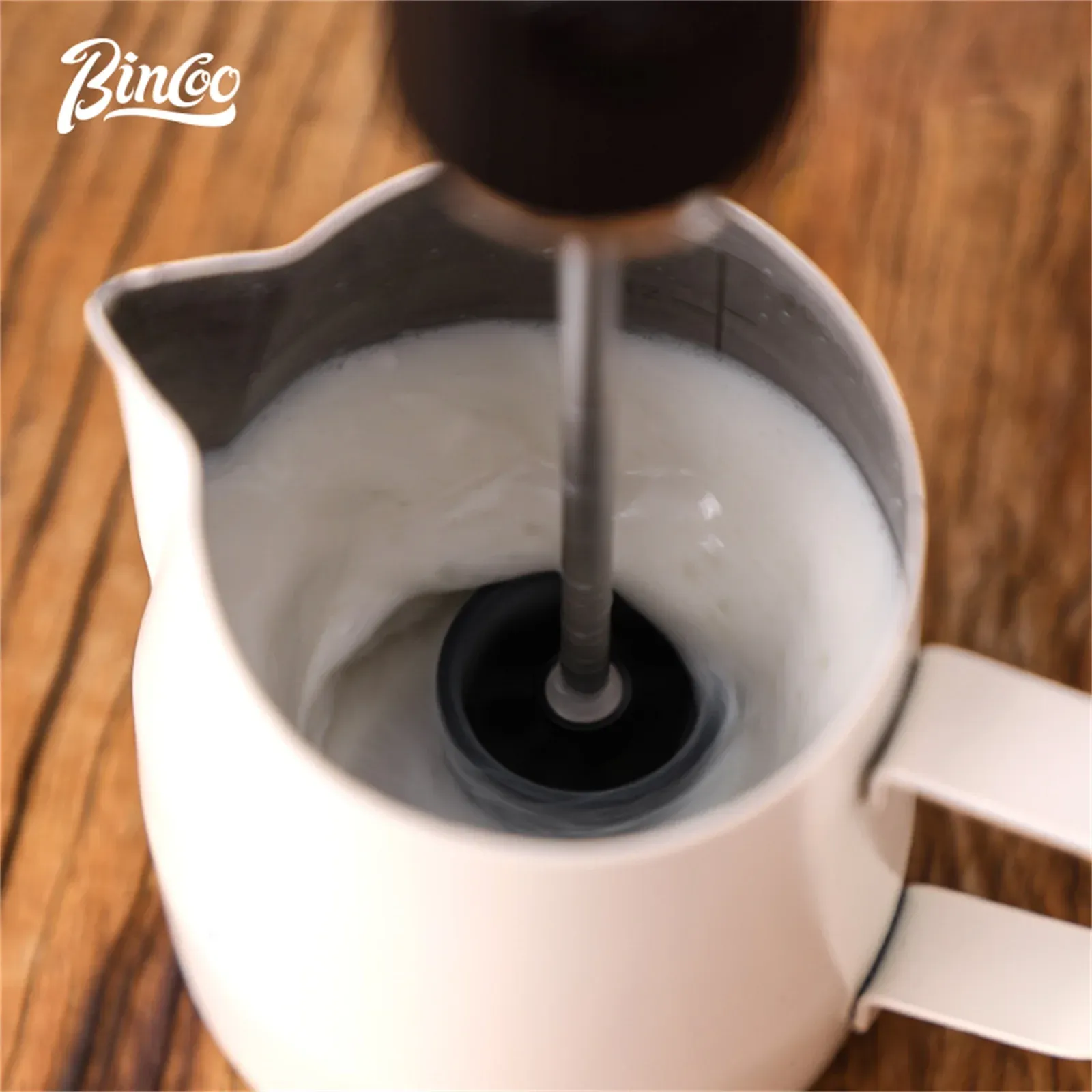 Bincoo USB Rechargeable Coffee Frother, 2 Speeds Electric Milk Mixer for Lattes, Cappuccinos, Hot Chocolate, Egg Beater, Kitchen Cooking Tool thumbnail 3