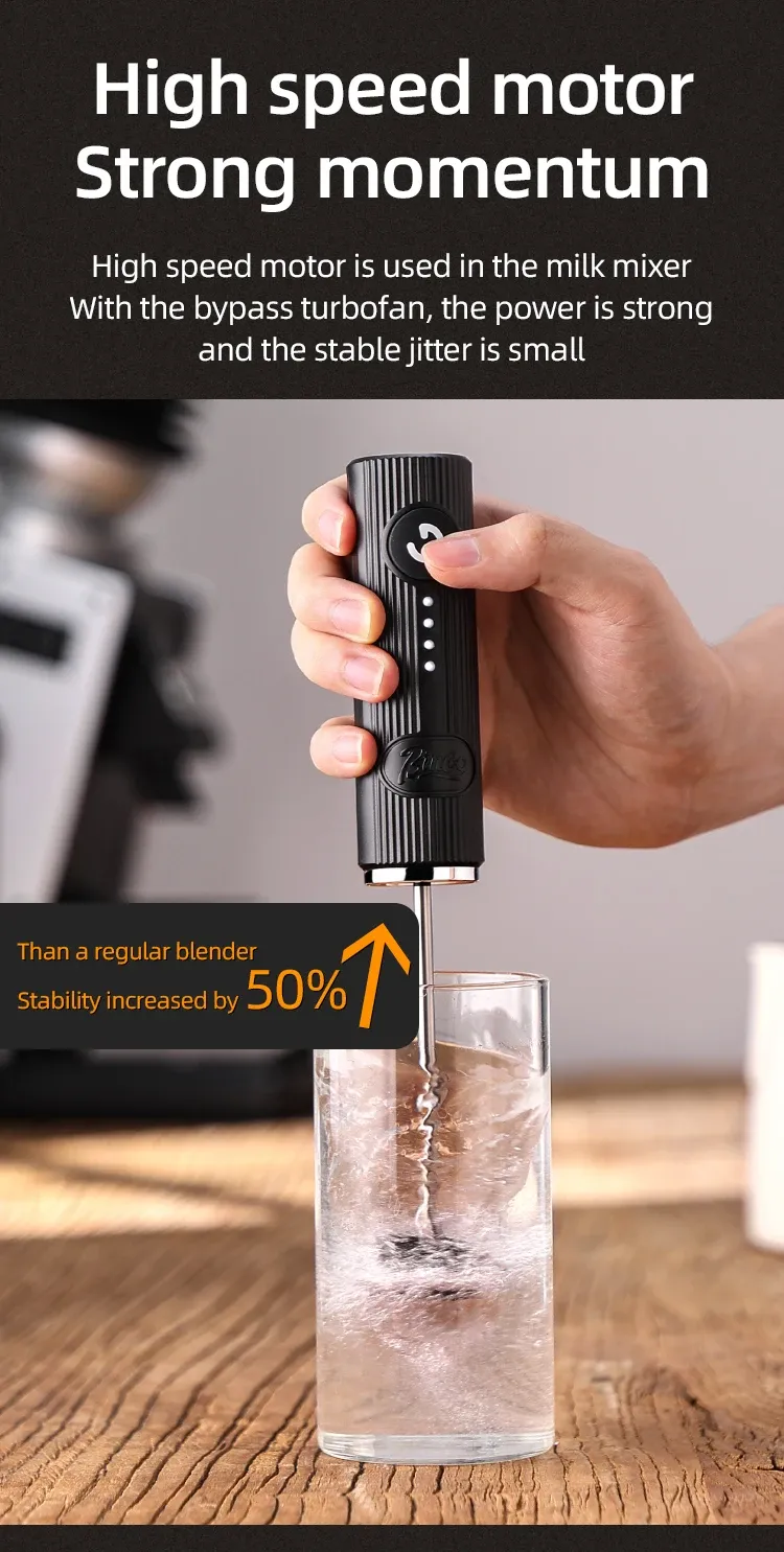 Bincoo USB Rechargeable Coffee Frother, 2 Speeds Electric Milk Mixer for Lattes, Cappuccinos, Hot Chocolate, Egg Beater, Kitchen Cooking Tool showcase 8