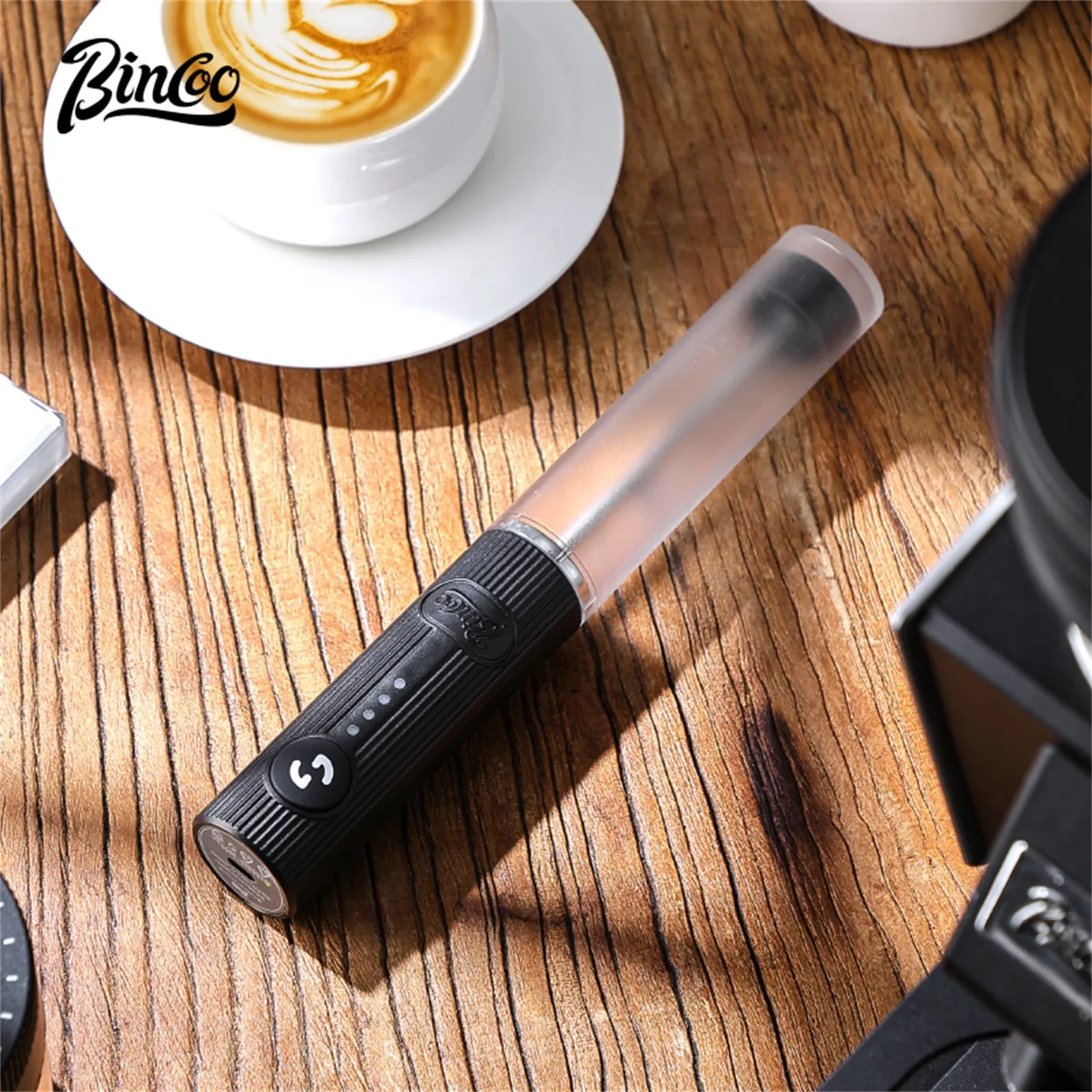 Bincoo USB Rechargeable Coffee Frother, 2 Speeds Electric Milk Mixer for Lattes, Cappuccinos, Hot Chocolate, Egg Beater, Kitchen Cooking Tool thumbnail 5