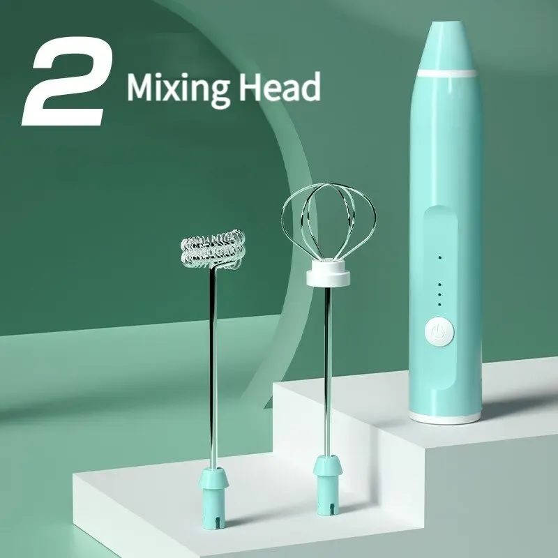 USB Rechargeable Electric Milk Frother & Egg Beater - Portable Handheld Coffee Blender Mixer for Lattes, Cappuccinos, Shakes, and More thumbnail 3