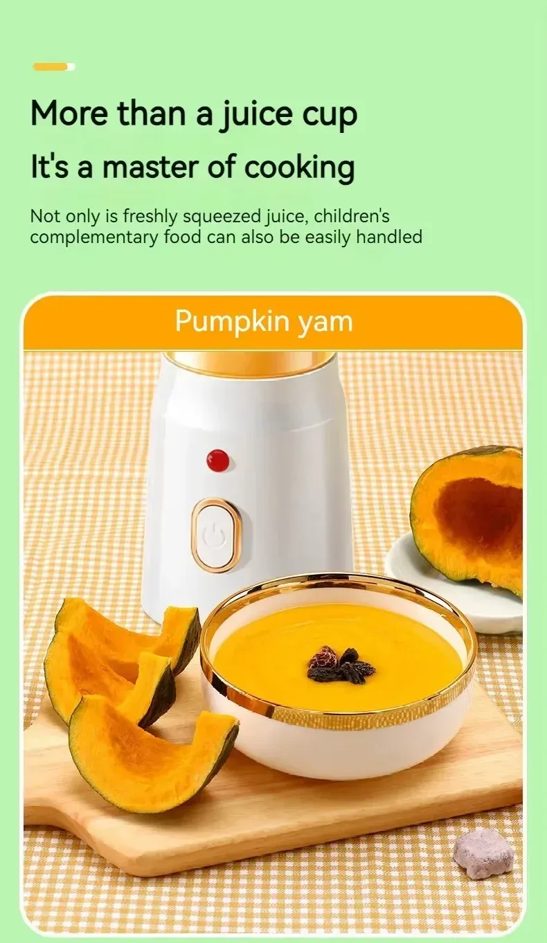 Portable Cordless Blender Juicer - 450ml Electric Fruit Juicer with USB Rechargeable Battery, 10-Blade System for Smoothies & Crushed Ice, Perfect for On-the-Go showcase 8