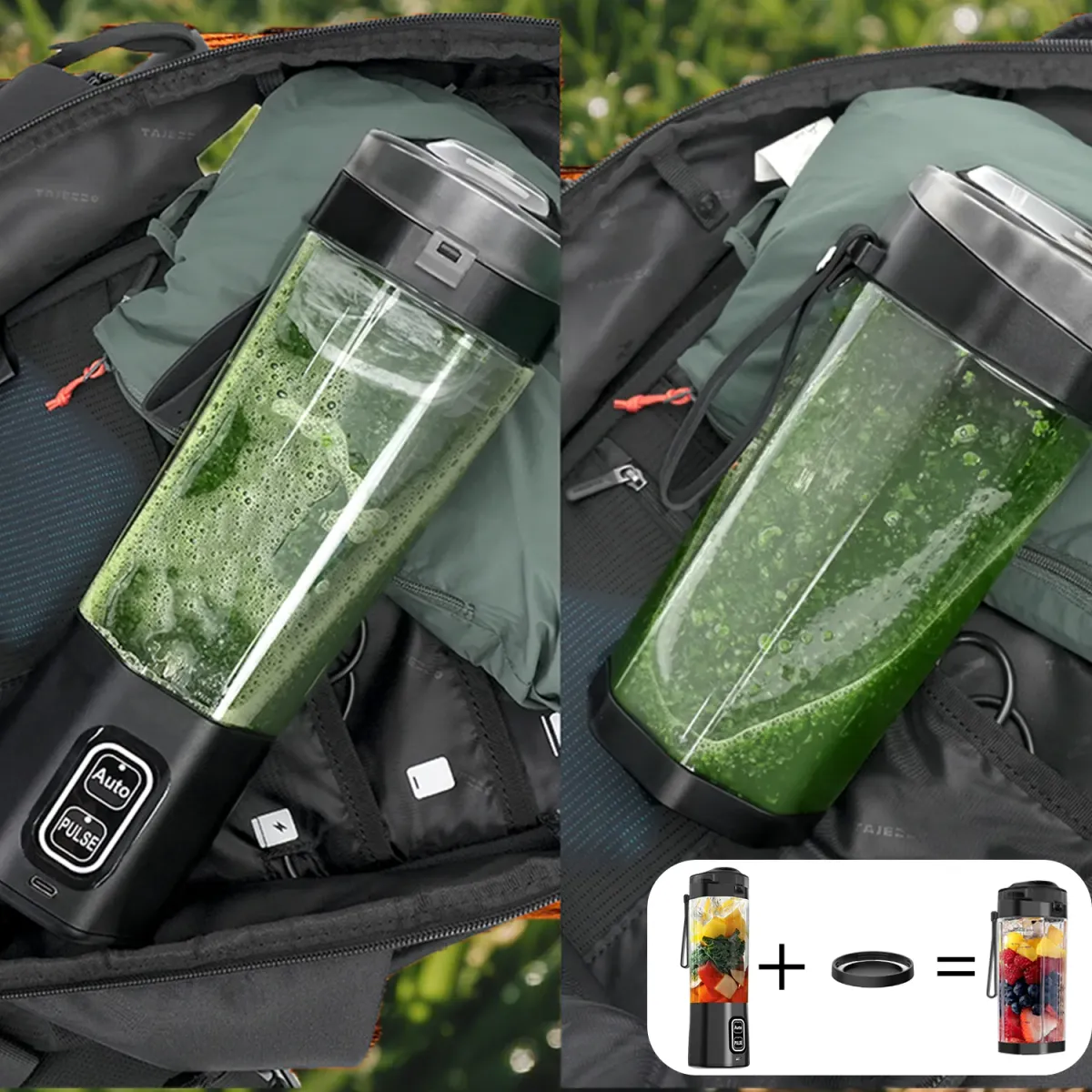 Portable Electric Juice Maker Blender 700ML USB Rechargeable Fruit Mixer with 6 Stainless Steel Blades, Powerful 360W Motor for Smoothies & Shakes, Travel-Friendly with Sip Lid showcase 6