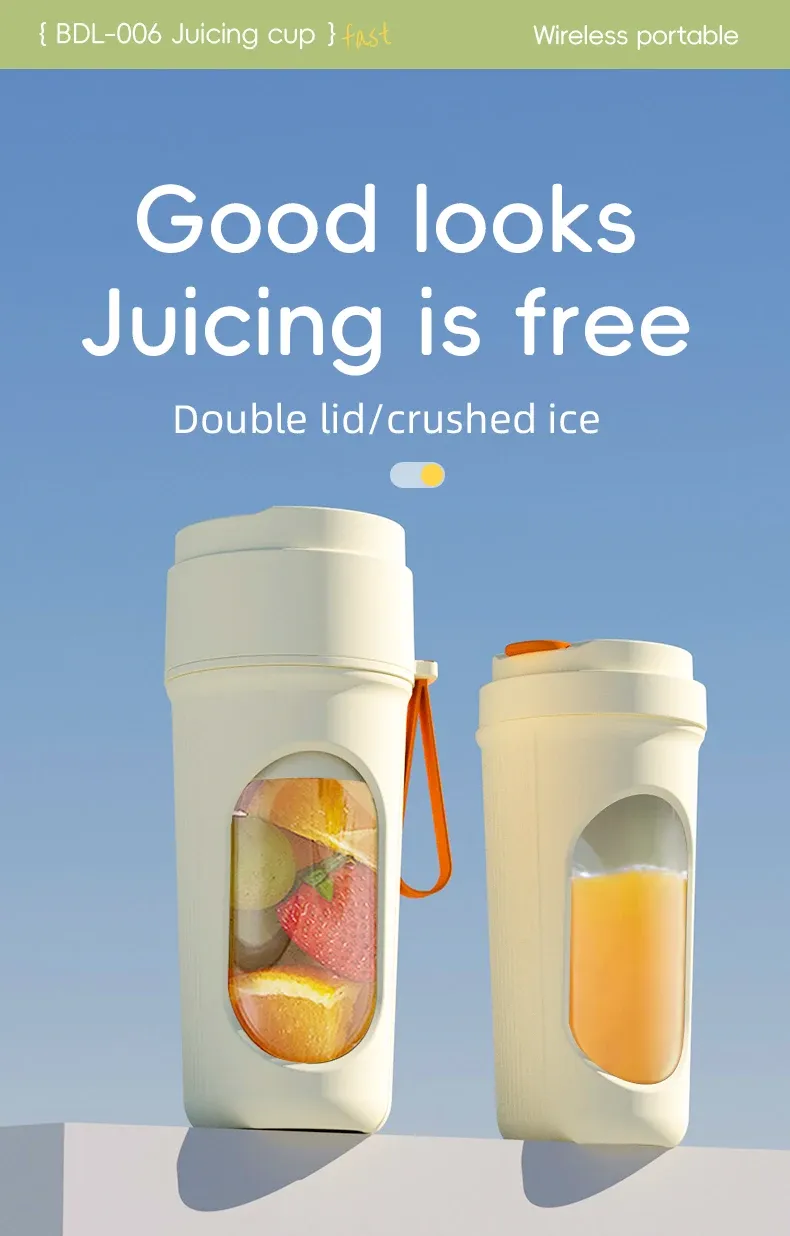 12 Blades Electric Portable Blender 350ML USB Rechargeable Juicer Cup for Smoothies & Fruit Mixes - Perfect for On-the-Go Health showcase 3