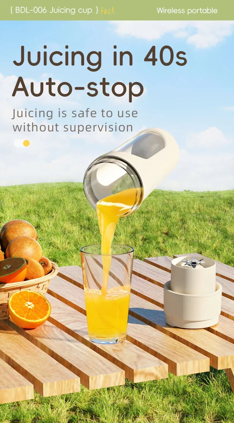 12 Blades Electric Portable Blender 350ML USB Rechargeable Juicer Cup for Smoothies & Fruit Mixes - Perfect for On-the-Go Health showcase 7