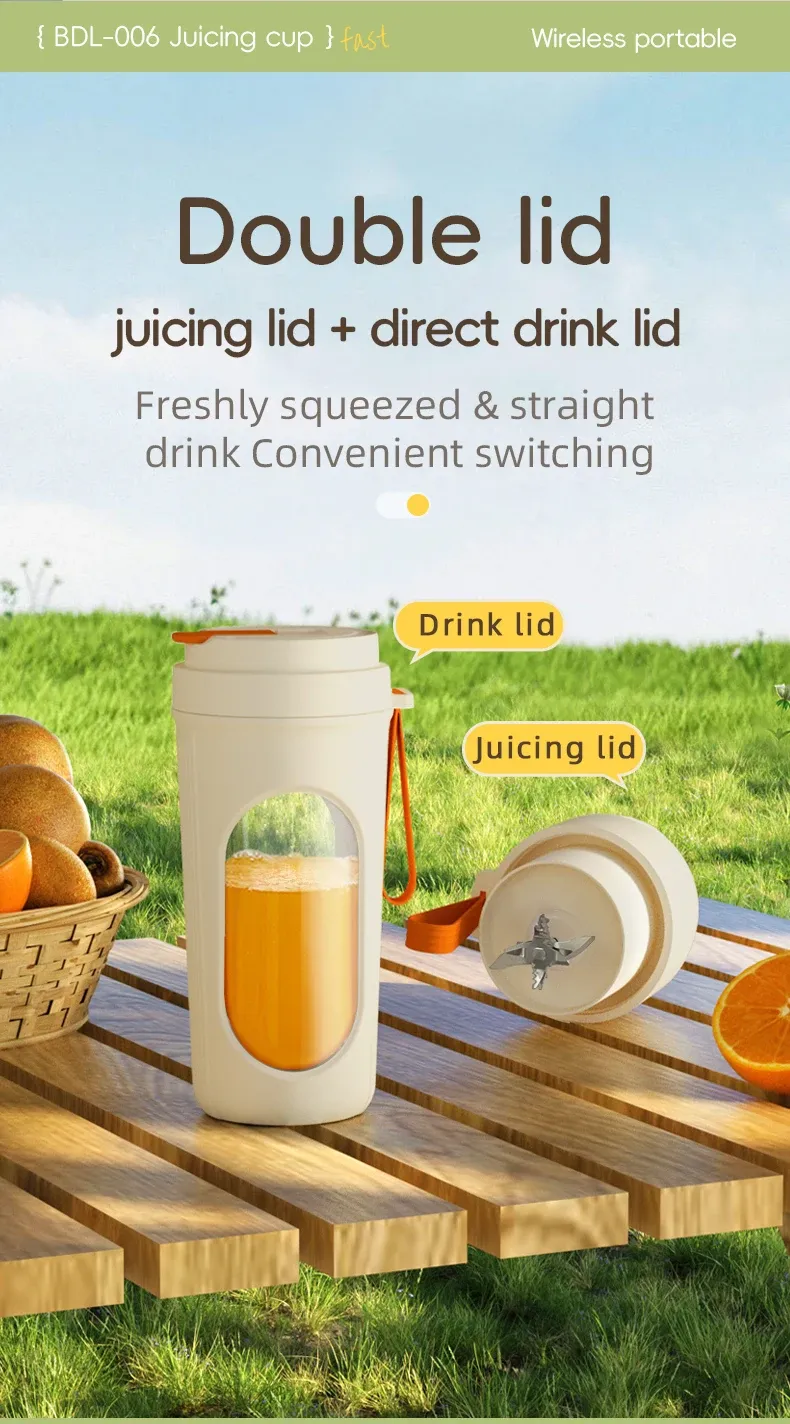 12 Blades Electric Portable Blender 350ML USB Rechargeable Juicer Cup for Smoothies & Fruit Mixes - Perfect for On-the-Go Health showcase 4
