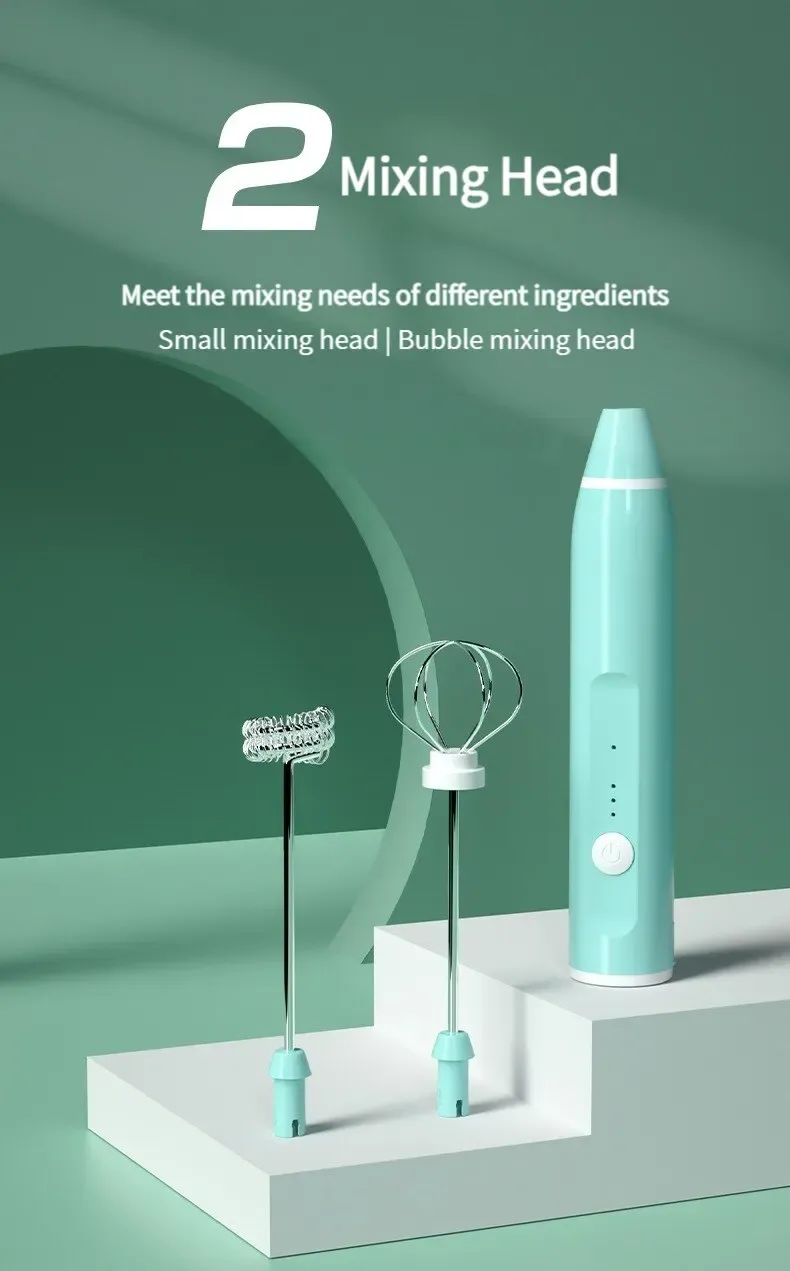 Portable USB Rechargeable Electric Milk Frother & Egg Beater - Handheld Coffee Blender Mixer for Lattes, Cappuccinos, Shakes, and More showcase 4