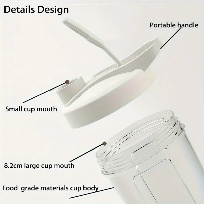 Portable Electric Blender USB Rechargeable Shaker Cup - Powerful Sport Mixing Cup for Smoothies, Milkshakes, Coffee - Ideal for Outdoor Fitness & Travel showcase 17