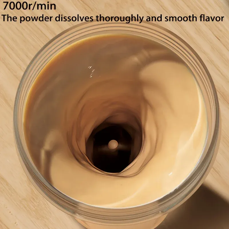 Portable Electric Blender USB Rechargeable Shaker Cup - Powerful Sport Mixing Cup for Smoothies, Milkshakes, Coffee - Ideal for Outdoor Fitness & Travel thumbnail 3