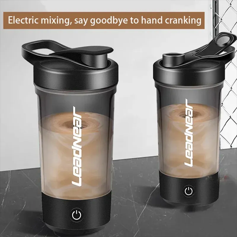 Portable Electric Blender USB Rechargeable Shaker Cup - Powerful Sport Mixing Cup for Smoothies, Milkshakes, Coffee - Ideal for Outdoor Fitness & Travel thumbnail 2