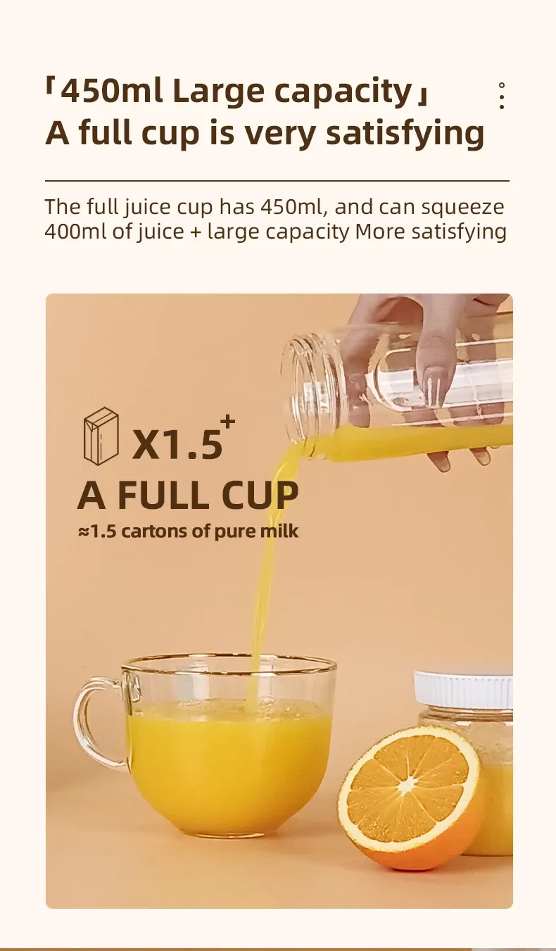 500ML Portable Electric Blender 40W USB Rechargeable Cordless Juicer Cup, High-Powered for Smoothies, Milkshakes, and Juices - Perfect for On-the-Go showcase 12