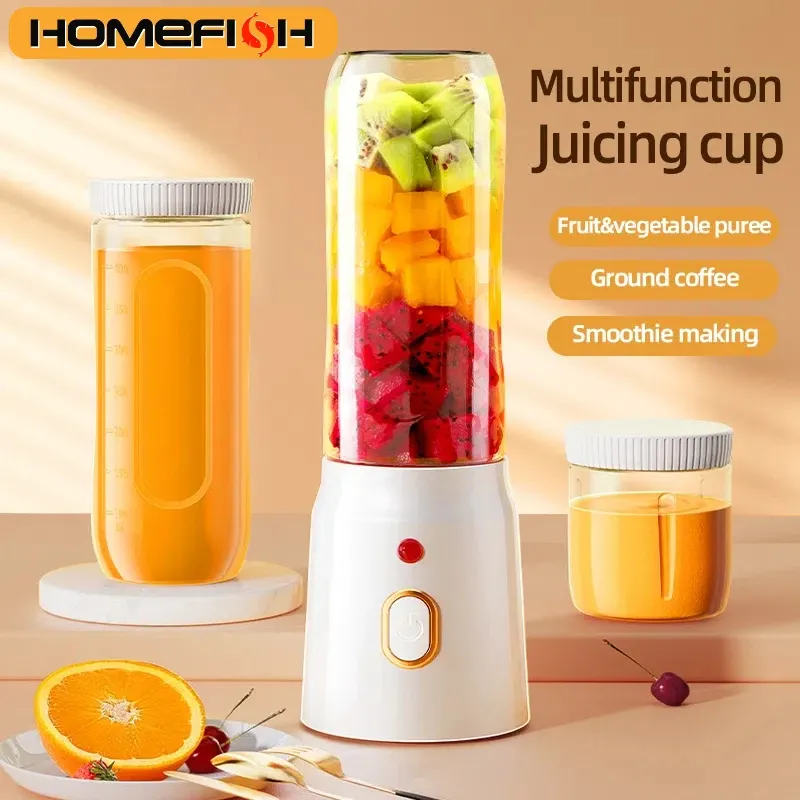 500ML Portable Electric Blender 40W USB Rechargeable Cordless Juicer Cup, High-Powered for Smoothies, Milkshakes, and Juices - Perfect for On-the-Go