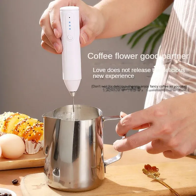 Portable USB Rechargeable Mini Blender - 3 Speed Adjustable Stainless Steel Handheld Milk Frother for Smoothies, Coffee, and Kitchen Use showcase 6