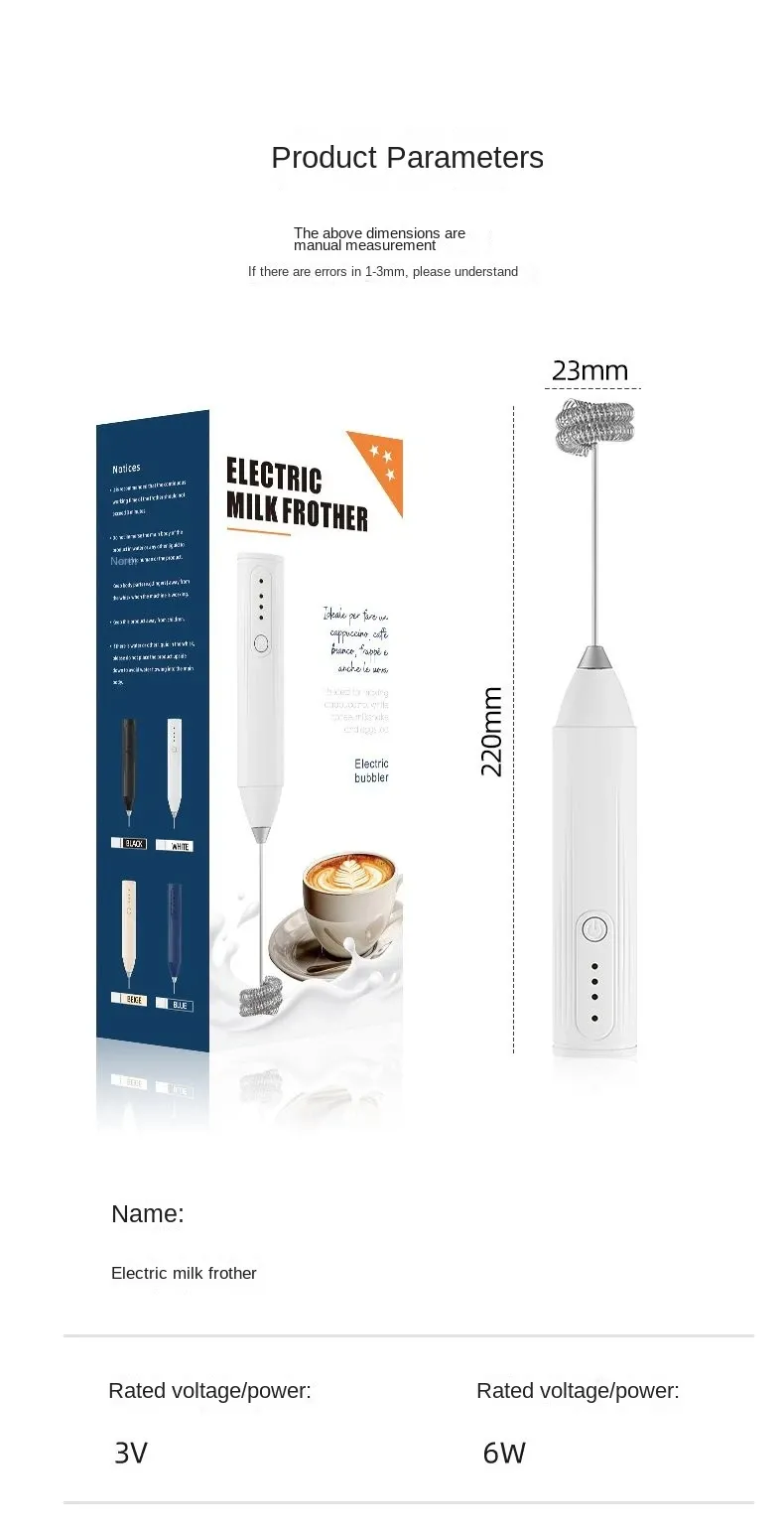 Portable USB Rechargeable Mini Blender - 3 Speed Adjustable Stainless Steel Handheld Milk Frother for Smoothies, Coffee, and Kitchen Use thumbnail 6