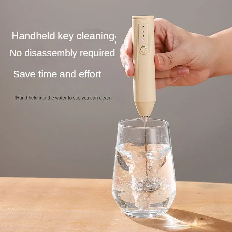 Portable USB Rechargeable Mini Blender - 3 Speed Adjustable Stainless Steel Handheld Milk Frother for Smoothies, Coffee, and Kitchen Use thumbnail 5