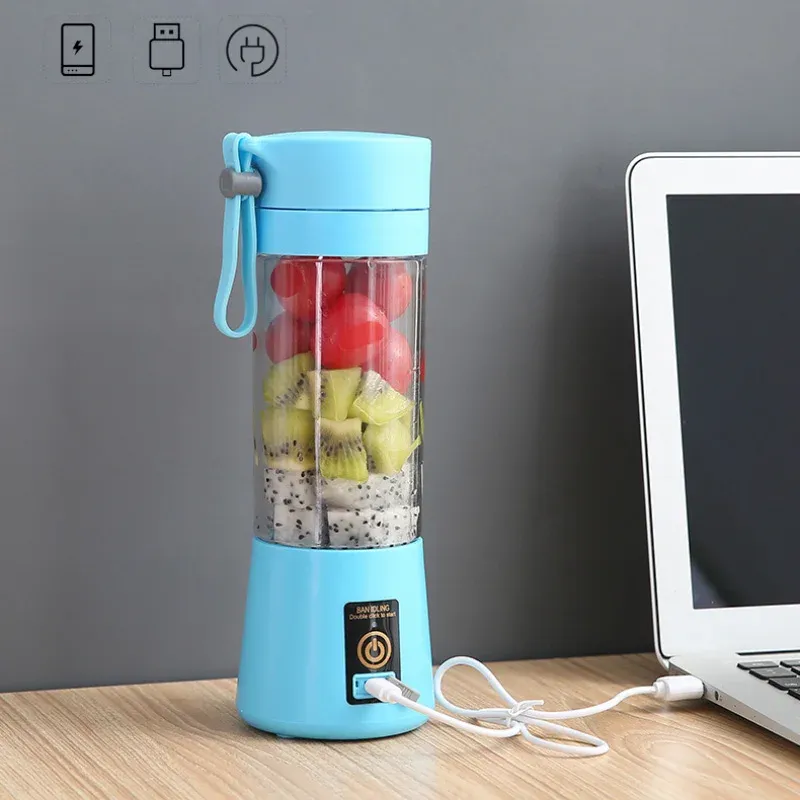 USB Rechargeable Portable Blender Juicer 380ml - Mini Electric Smoothie Maker with 6 Blades, Perfect for Kitchen, Travel, and Healthy Shakes showcase 10