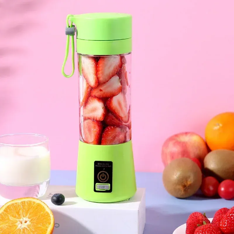 USB Rechargeable Portable Blender Juicer 380ml - Mini Electric Smoothie Maker with 6 Blades, Perfect for Kitchen, Travel, and Healthy Shakes showcase 9