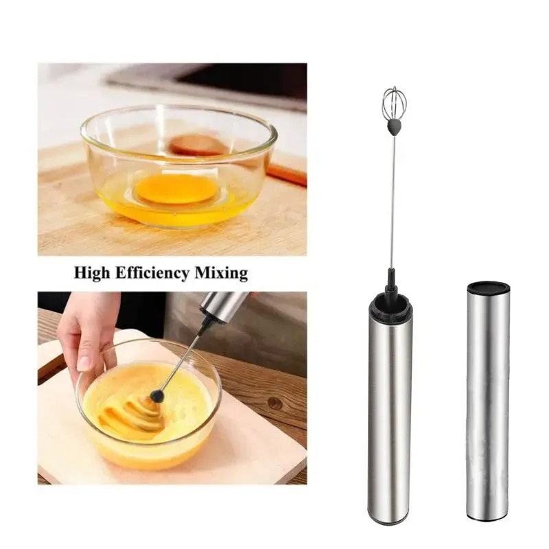 Portable USB Rechargeable Electric Milk Frother & Drink Mixer - Handheld Foam Maker for Coffee, Lattes, Cappuccinos, Egg Beater - Fast High-Speed Blender - Image 5