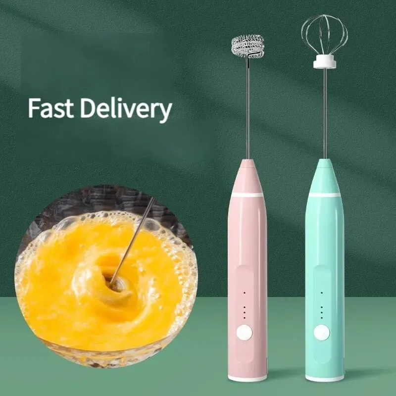 Portable Electric Milk Frother & Egg Beater - USB Rechargeable Handheld Coffee Blender Mixer for Lattes, Cappuccinos, Shakes, and More - Kitchen Gadget thumbnail 2