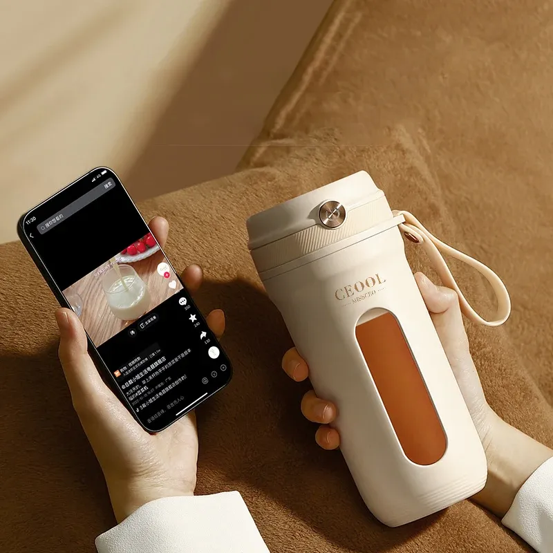 Portable Electric Blender 350ML Juicer Cup - USB Rechargeable Fruit Mixer for Smoothies & Juices, 4/10 Blades, Compact & Travel-Friendly thumbnail 3