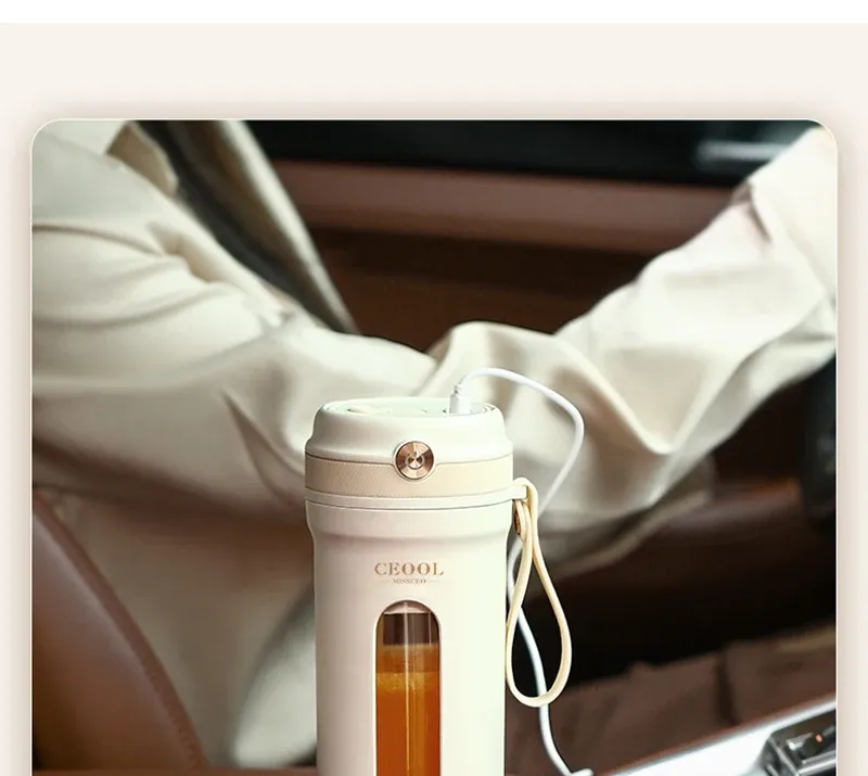 Portable Electric Blender 350ML Juicer Cup - USB Rechargeable Fruit Mixer for Smoothies & Juices, 4/10 Blades, Compact & Travel-Friendly showcase 11