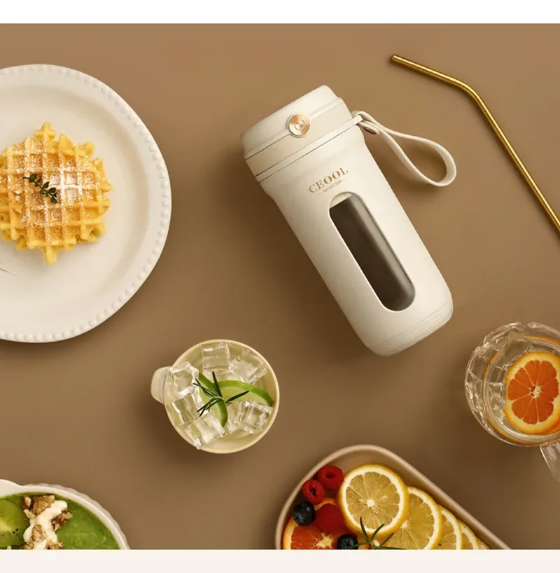 Portable Electric Blender 350ML Juicer Cup - USB Rechargeable Fruit Mixer for Smoothies & Juices, 4/10 Blades, Compact & Travel-Friendly showcase 6