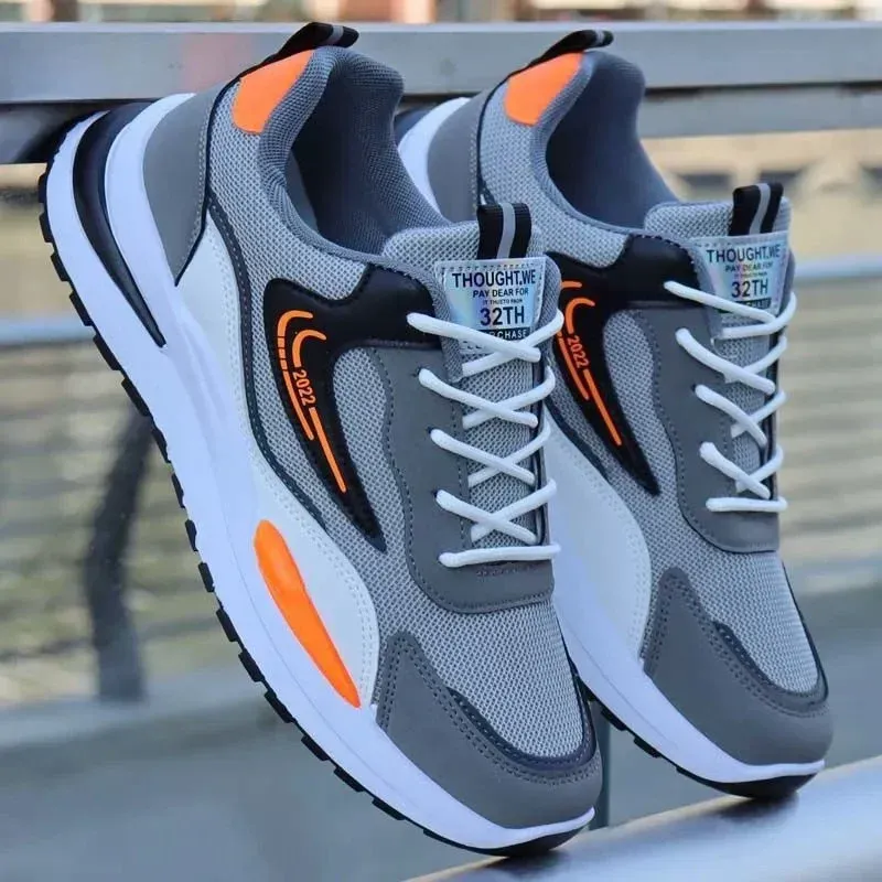 Men's Fashion Sneakers: Breathable Casual Sport Shoes for Running & Daily Wear - Lightweight & Comfortable Athletic Flats for Active Lifestyles thumbnail 1