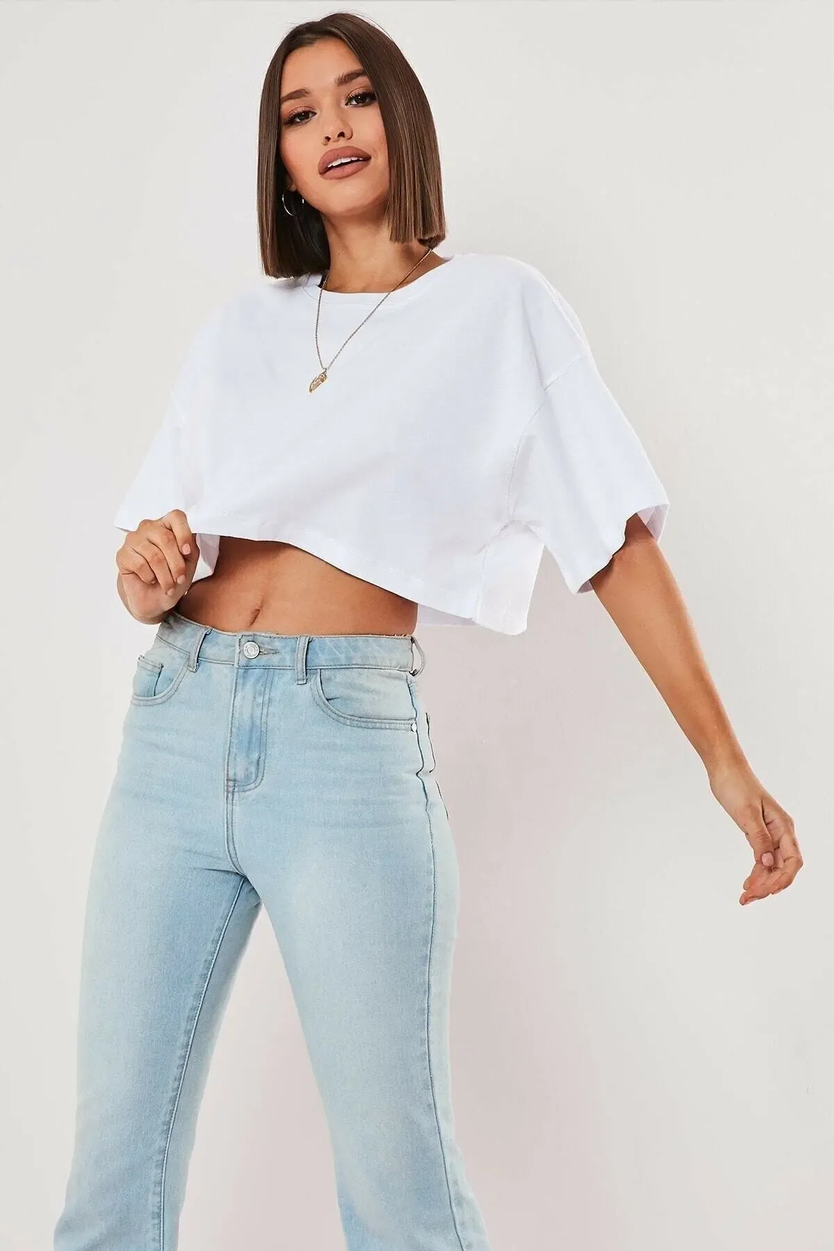 Women's Cotton Crop Top Short Sleeve Yoga Fitness T-Shirt - Loose Fit Gym Workout Shirt for Dance and Running showcase 7