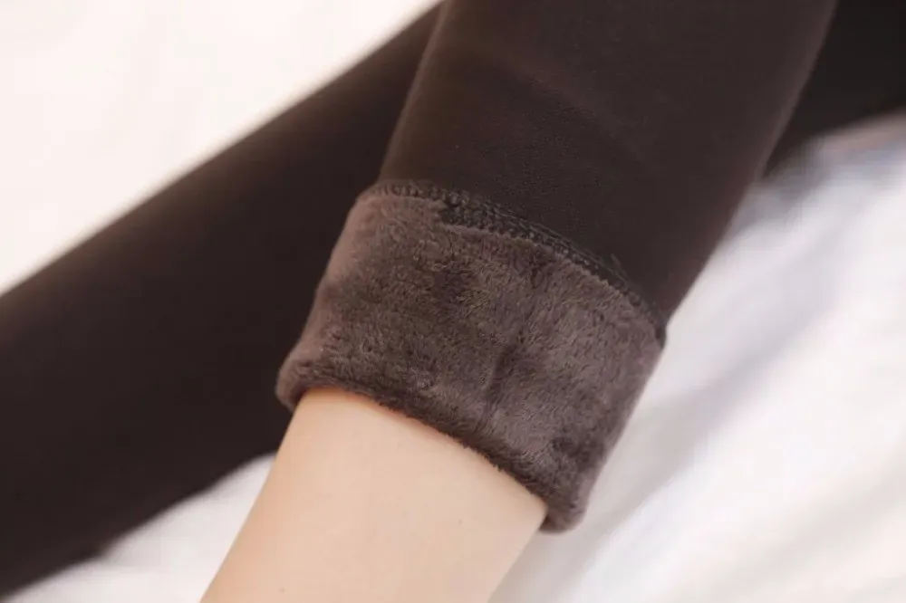 Plus Size Women's Warm Velvet Leggings - High Waist, Thick Winter Pants for Comfort and Style showcase 18
