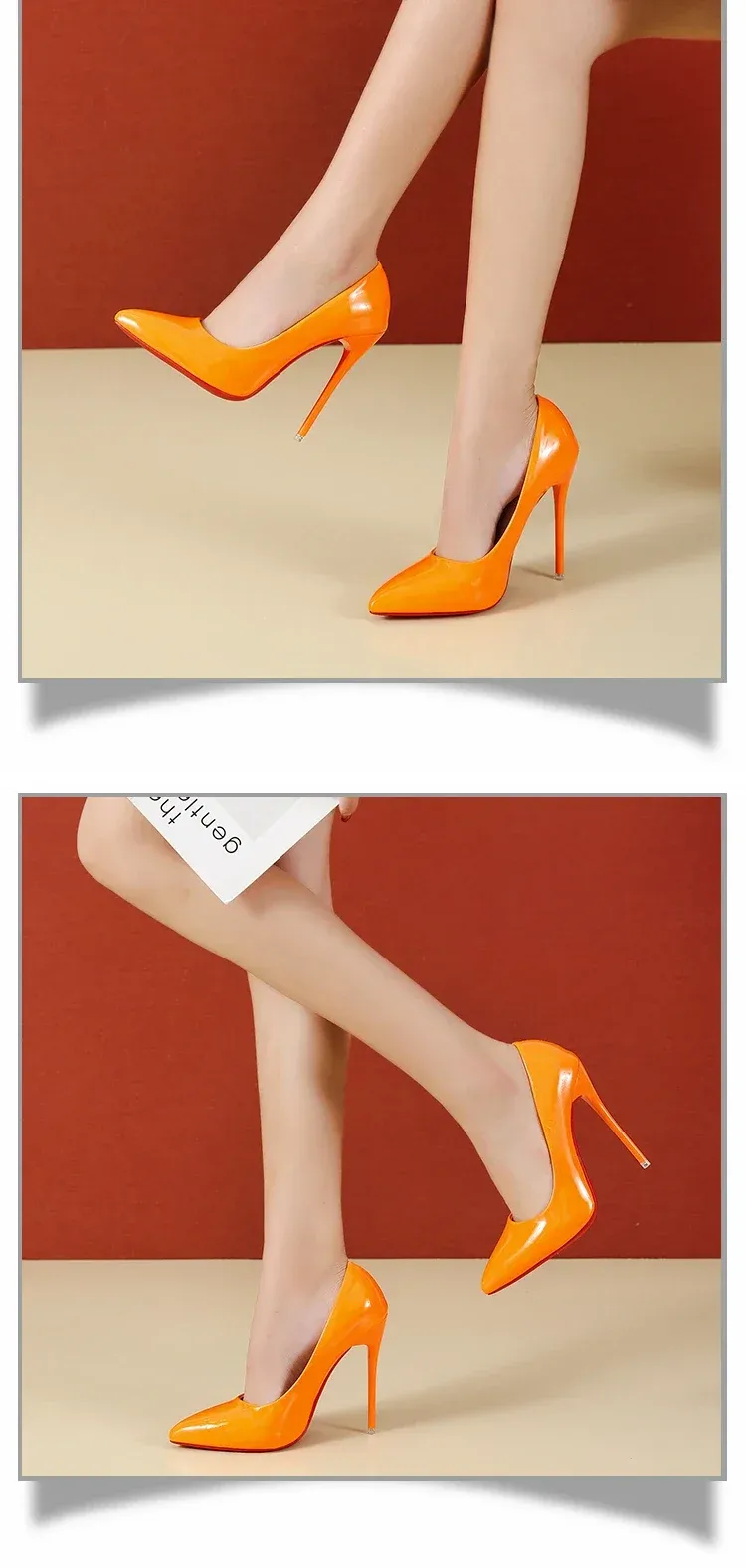 Women's Sexy Red Bottom High Heels Pumps - 12cm Stiletto Pointed Toe Wedding Dress Shoes, Available in Nude & Black showcase 6