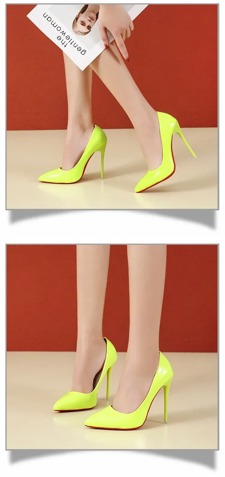 Women's Sexy Red Bottom High Heels Pumps - 12cm Stiletto Pointed Toe Wedding Dress Shoes, Available in Nude & Black showcase 11